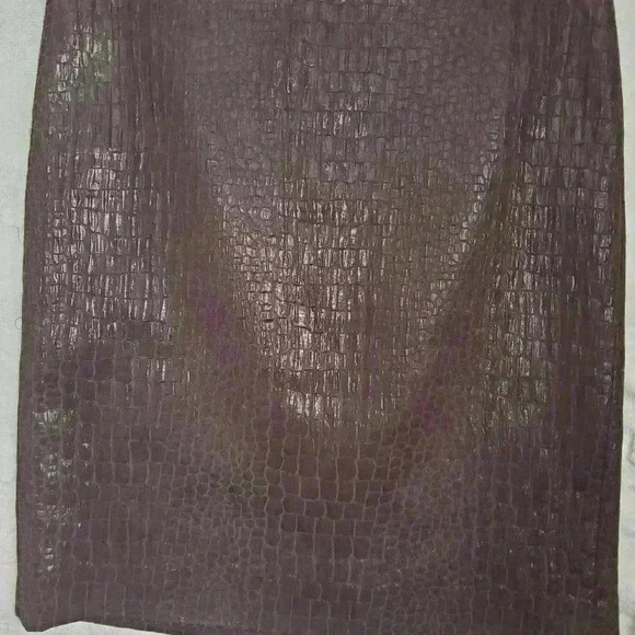 Vintage Leslie Stuart 2 PC suit brown print jacket and skirt women's size 12 - Picture 2 of 3